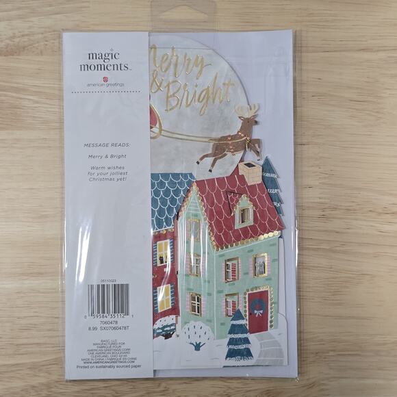 american greetings Magic Moments Santa's Sleigh Display Pop-Up Christmas Card - Picture 3 of 4